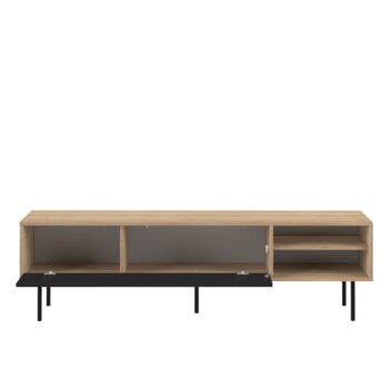 TV stolík v dekore duba v čierno-prírodnej farbe 165x40 cm Ampère – TemaHome - Image 5
