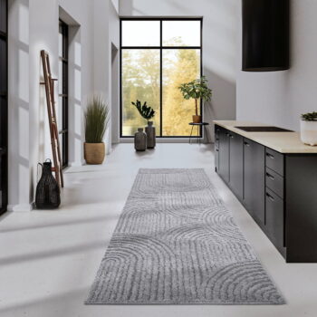 Sivý behúň 80x240 cm Chappe Light Grey – Elle Decoration – Obrázok 2