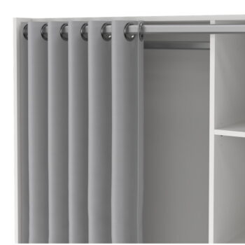 Bielo-sivá šatníková skriňa 105x180 cm Kit – Tvilum - Image 6
