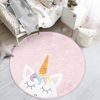 Ružový detský koberec ø 120 cm Comfort – Mila Home - Image 7