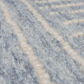 Svetlomodrý ručne tkaný vlnený koberec 80x150 cm Memphis Wool – Flair Rugs - Image 4