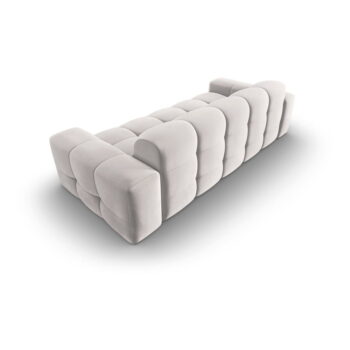 Svetlosivá zamatová pohovka 222 cm Kendal - Micadoni Home - Image 3