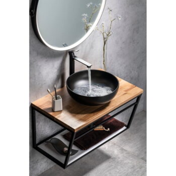 Doska pod umývadlo z dubového dreva v prírodnej farbe 61x46 cm Woody – Sapho - Image 2