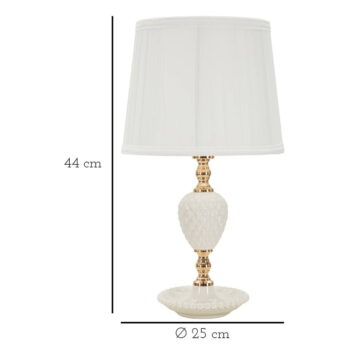 Biela stolová lampa s textilným tienidlom (výška 44 cm) Torre – Mauro Ferretti - Image 6