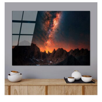Sklenený obraz 100x70 cm Night Sky - Wallity - Image 3