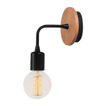 Nástenné svietidlo v čiernej a prírodnej farbe Dartini – Opviq lights