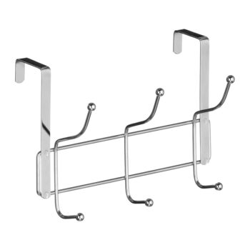 Kovový vešiak na dvere v striebornej farbe 11 cm Chrome – Premier Housewares