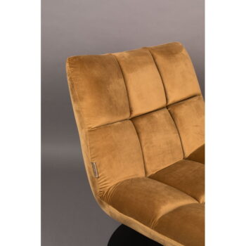 Zamatové kreslo v horčicovej farbe Bar – Dutchbone - Image 8