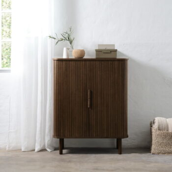 Hnedá skrinka v dekore duba s posuvnými dverami 113x90 cm Cavo – Unique Furniture – Obrázok 5