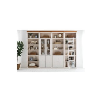 Biela knižnica z borovicového dreva 370x223 cm Anita – Støraa - Image 5