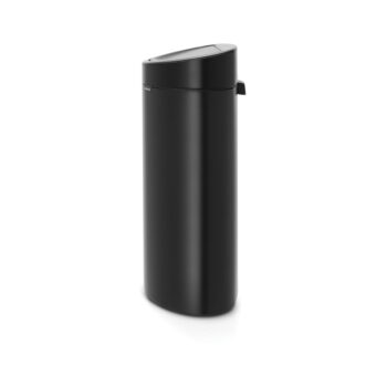 Matne čierny dotykový oceľový odpadkový kôš 40 l Touch Bin – Brabantia - Image 2