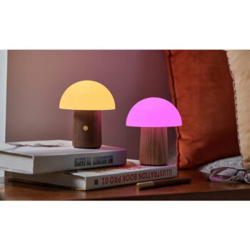 Stmievateľná stolová lampa v prírodnej farbe so skleneným tienidlom (výška 13 cm) Alice – Gingko - Image 3