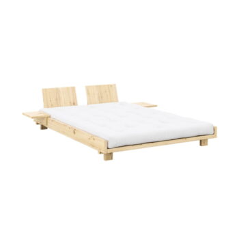 Dvojlôžková posteľ z borovicového dreva s roštom v prírodnej farbe 160x200 cm Social Bed – Karup Design - Image 6