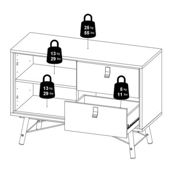 Biela komoda Tvilum Ry, 102 x 72 cm - Image 11