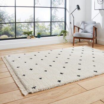 Bielo-čierny koberec Think Rugs Boho Dots, 120 x 170 cm - Image 3