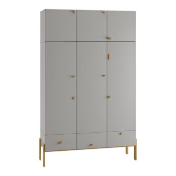 Svetlosivá detská šatníková skriňa 150x170 cm Cube - Pinio - Image 6