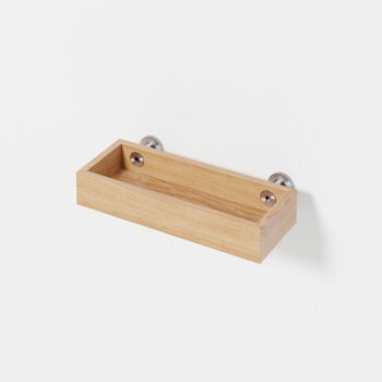 Nástenná kúpeľňová polica z dubového dreva Wireworks Yoku – Obrázok 2