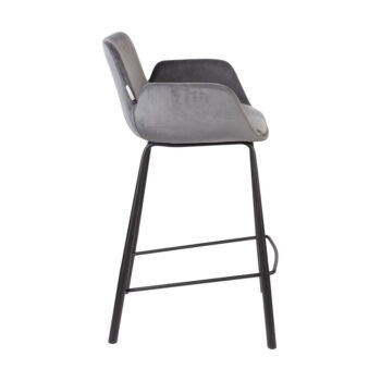 Tmavosivé zamatové barové stoličky v súprave 2 ks 91,5 cm Brit – Zuiver - Image 10