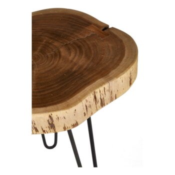 Odkladací stolík s doskou z akácie 46x48 cm Nandri – Premier Housewares - Image 5