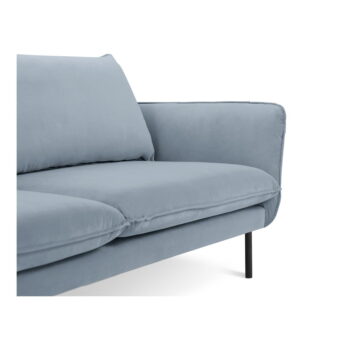 Svetlomodrá zamatová pohovka 160 cm Vienna – Cosmopolitan Design - Image 2