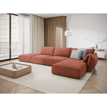 Červená rohová pohovka (pravý roh) Vanda - Mazzini Sofas - Image 4