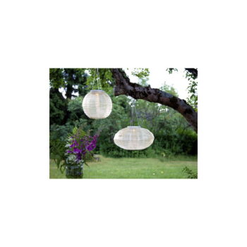 Biely vonkajší solárny LED lampión Star Trading Festival, ø 35 cm - Image 3