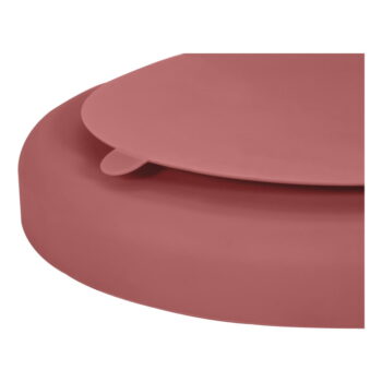 Silikónový detský tanier v tehlovej farbe 19x20,5 cm Dusky Pink – Kindsgut - Image 6