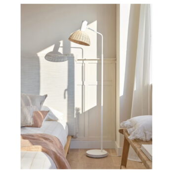 Stojacia lampa v prírodnej farbe s ratanovým tienidlom (výška 157 cm) Damila - Kave Home - Image 2
