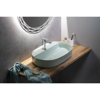 Doska pod umývadlo z dubového dreva v prírodnej farbe 80x50 cm Woody – Sapho - Image 2