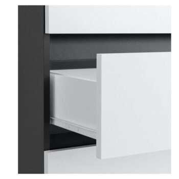 Bielo–antracitová vysoká kúpeľňová skrinka 76x98 cm Wisla – Støraa - Image 5