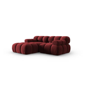 Červená zamatová pohovka 191 cm Bellis – Micadoni Home - Image 2