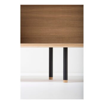 TV stolík z dubového dreva v čierno-prírodnej farbe 180x64 cm Fina – Gazzda – Obrázok 5