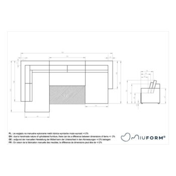 Tmavosivá rozkladacia rohová pohovka (do "U") Homely Tommy – Miuform - Image 4
