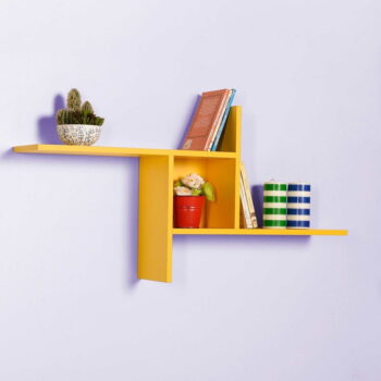 Žltá poschodová polica 100 cm Cross – Kalune Design – Obrázok 5