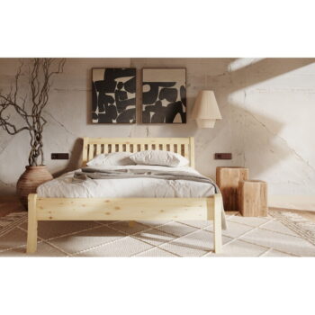 Jednolôžková posteľ z borovicového dreva v prírodnej farbe 90x200 cm Tonja – Olivia Living - Image 10