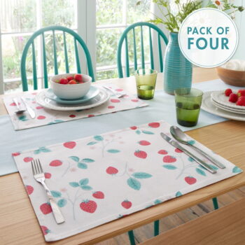 Prestieranie 4 ks 30x46 cm Strawberry Garden – Catherine Lansfield – Obrázok 5
