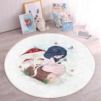 Biely detský koberec ø 80 cm Comfort – Mila Home – Obrázok 4