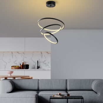 Čierne LED závesné svietidlo ø 50 cm Simit – Opviq lights – Obrázok 8