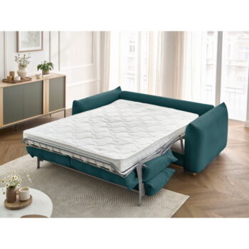 Modrá rozkladacia pohovka 214 cm Ernest – Bobochic Paris – Obrázok 11