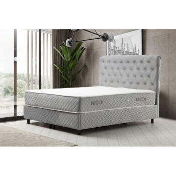 Svetlosivá boxspring posteľ s úložným priestorom 140x200 cm Sonata – Kalune Design - Image 2