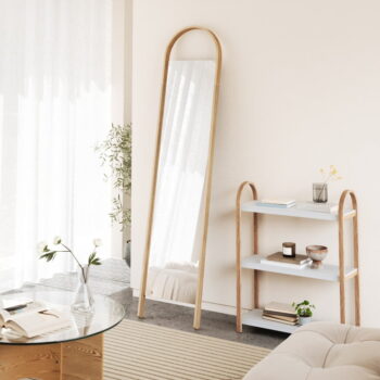 Stojacie zrkadlo s dreveným rámom 45x196 cm Bellwood – Umbra - Image 3