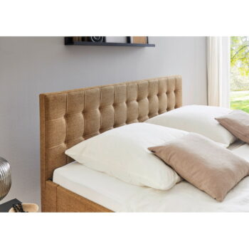 Hnedá čalúnená dvojlôžková posteľ 180x200 cm Empire – Meise Möbel – Obrázok 9
