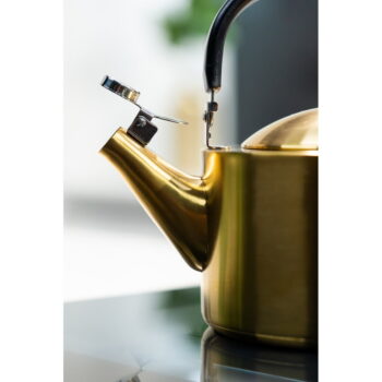 Varná kanvica z nehrdzavejúcej ocele v zlatej farbe 1,5 l Diamante – Vialli Design - Image 8