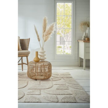 Krémový ručne tkaný bavlnený koberec 120x170 cm Ada Arch Geo – Flair Rugs - Image 2