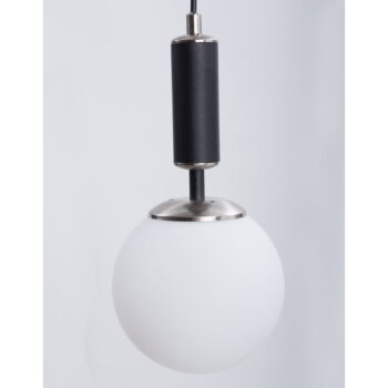 Biele/čierne závesné svietidlo so skleneným tienidlom ø 15 cm Hector – Squid Lighting - Image 2