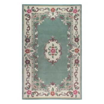 Zelený vlnený koberec Flair Rugs Aubusson, 75 × 150 cm