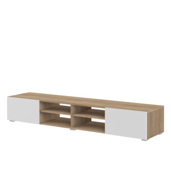 Biely TV stolík v dekore duba 185x31 cm Podium - TemaHome - Image 5