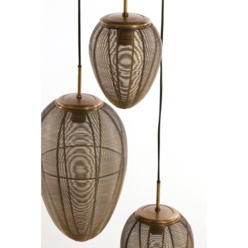 Závesné svietidlo s kovovým tienidlom v matnej čierno-bronzovej farbe ø 36 cm Yaelle – Light & Living - Image 9