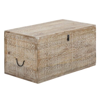 Truhlica z mangového dreva v prírodnej farbe 45x50 cm Malati – Støraa - Image 4