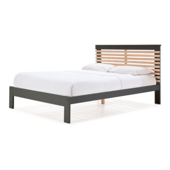 Tmavosivá dvojlôžková posteľ s roštom 140x190 cm Vectra – Marckeric - Image 4